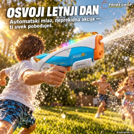 SHARK Pametna Automatska Puška na Vodu – Vaše Tajno Oružje za Letnje Osveženje!
