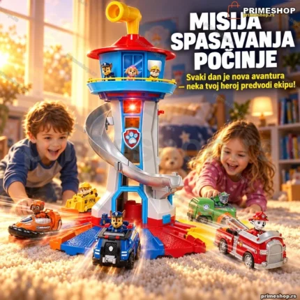 Toranj sa figurama, rotirajućim svetlom i muzikom