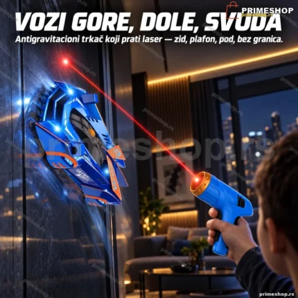 Trkački antigravitacioni auto na daljinski sa laserom