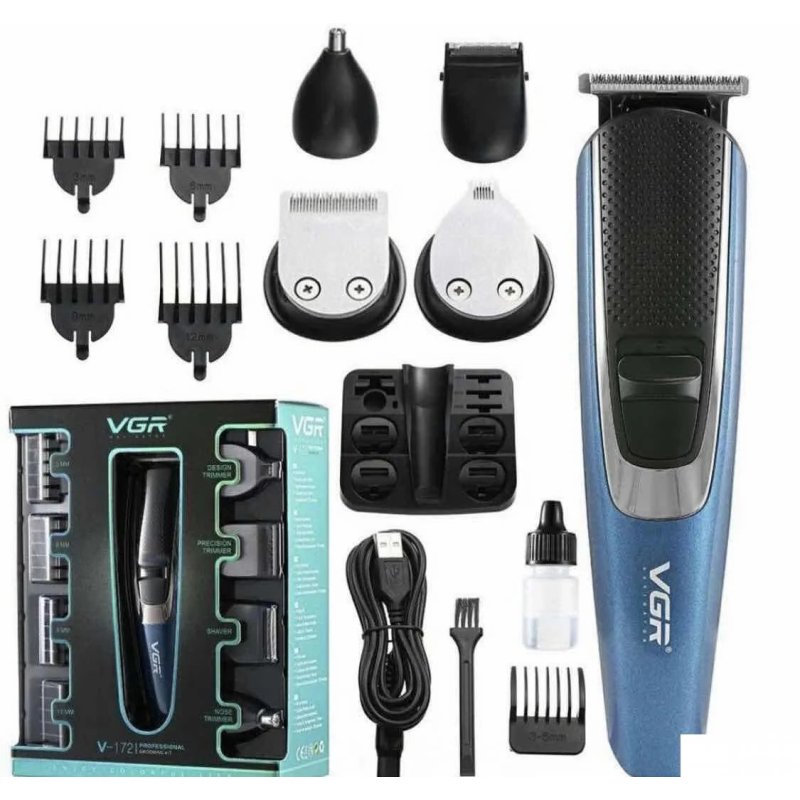 VGR V-172 trimer set 5u1 — mašinica za kosu, bradu, nos i uši VGR V-172 trimer set - u upotrebi